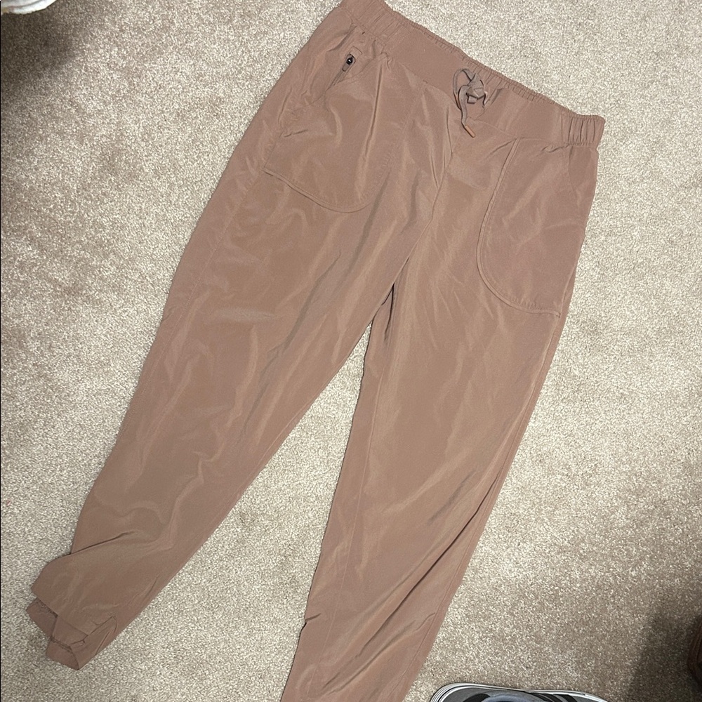 Casual Drawstring joggers in brown
